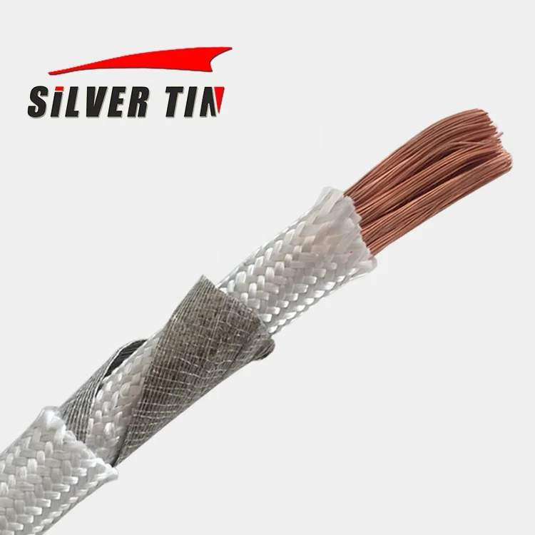 500C 600C 800C Fire resistant Mica-Glass insulated high temperature cable for induction coil heater