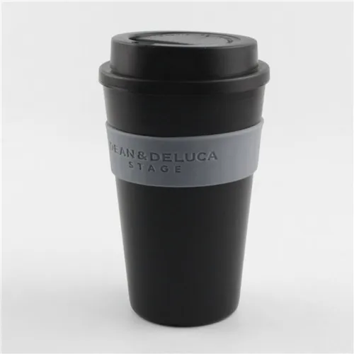 Пластиковая матовая черная Дорожная кружка объемом 16 унций для