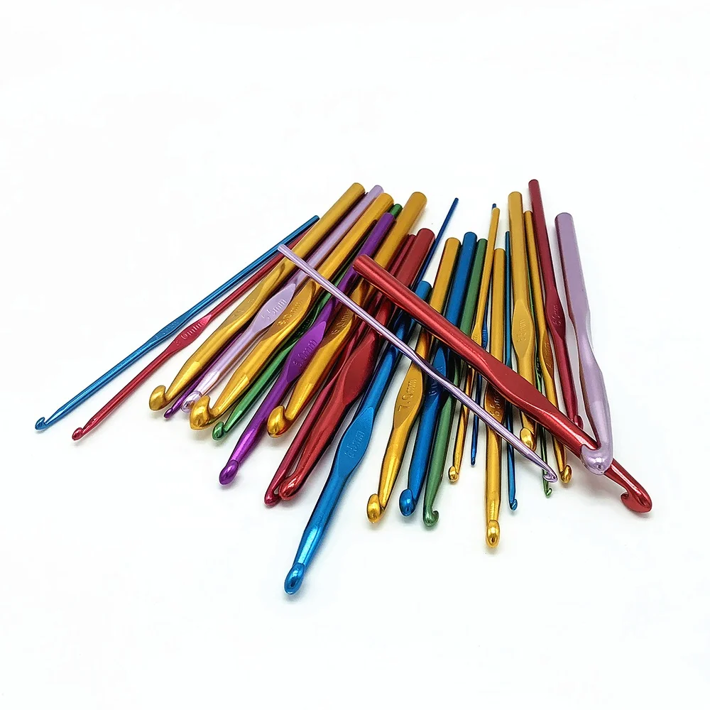 Big size plastic handle crochet hook plastic knitting needles plastic crochet hook