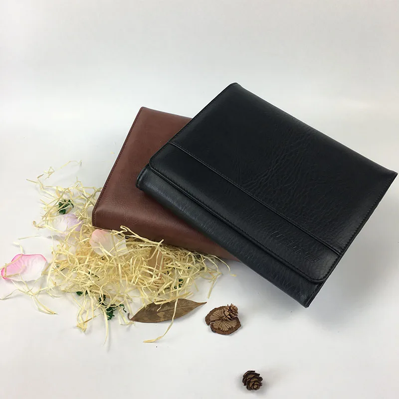 Custom pu leather car manual document holder with LOGO debossed