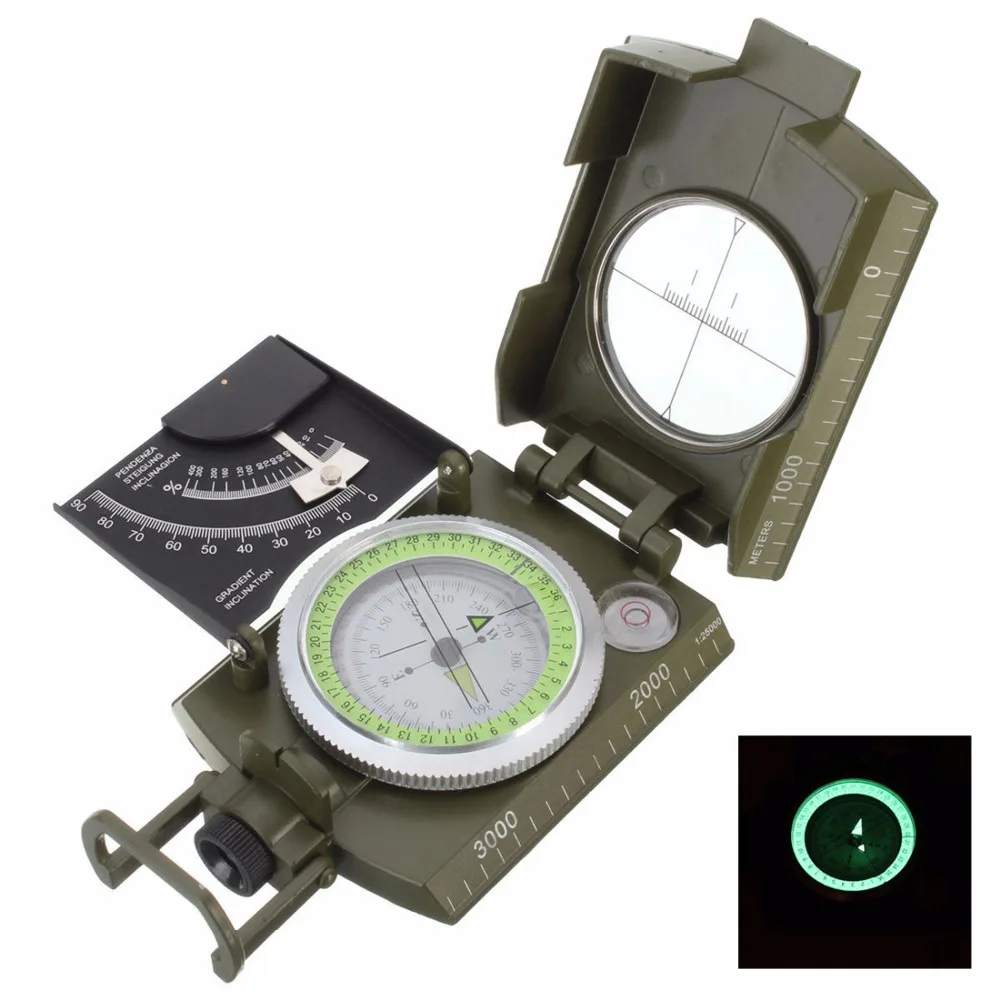 Compass with Gradienter Professional Military Sighting Compass