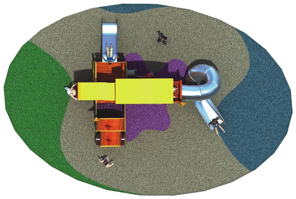 Kaiqi Commercial Large Pirate Ship Theme Kids Entertainment Outdoor Wooden Playground Equipment