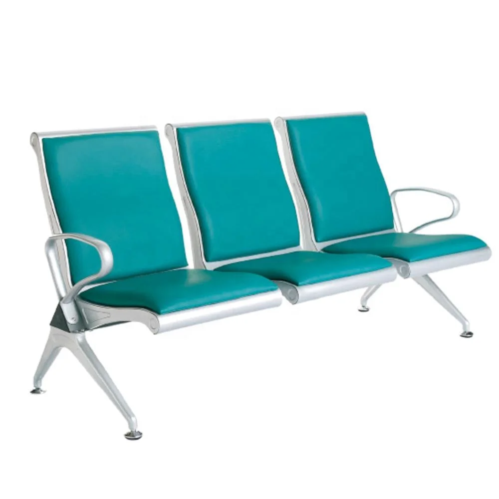 commercial 3 seats metal waiting chairs for hospital bus station and airport