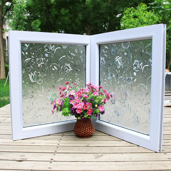 L009 3d laser static cling glass stickers electrostatic film window smart glass film