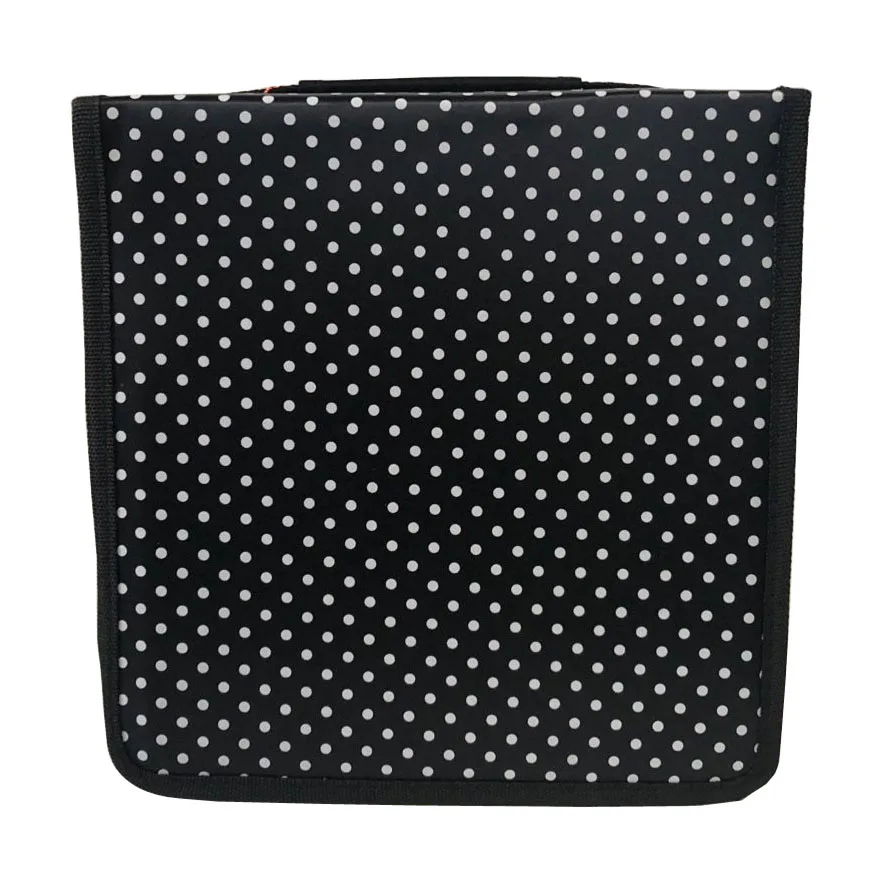 wholesale high quality liquorice dot storage folder fashion design cd case