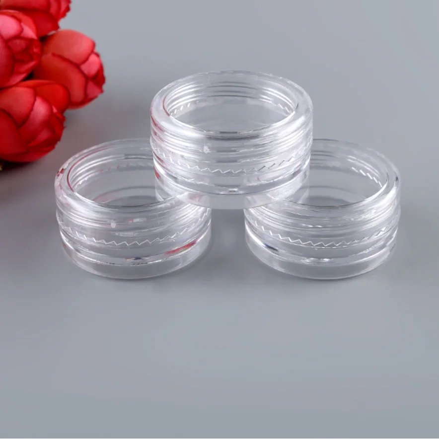 
3g 5g 10g 15g 20g Plastic PS Facial Cream Container Mini Sample Jar Cosmetic Eye Cream Jar 
