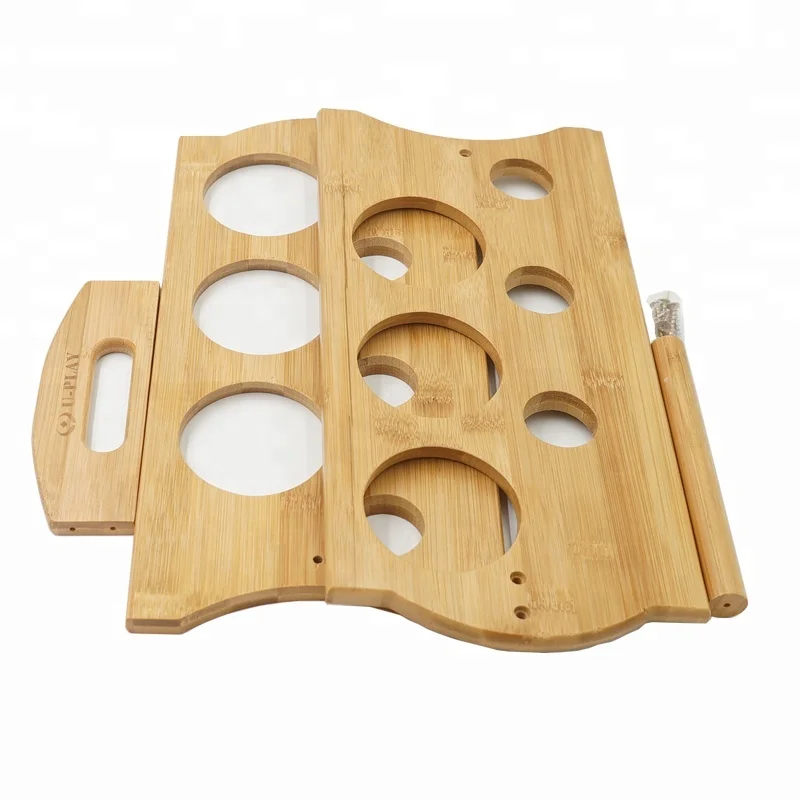 Bamboo Wine storage Rack Countertop 6 bottle Living Room Wine Accessories barware wine holder Assembly Required