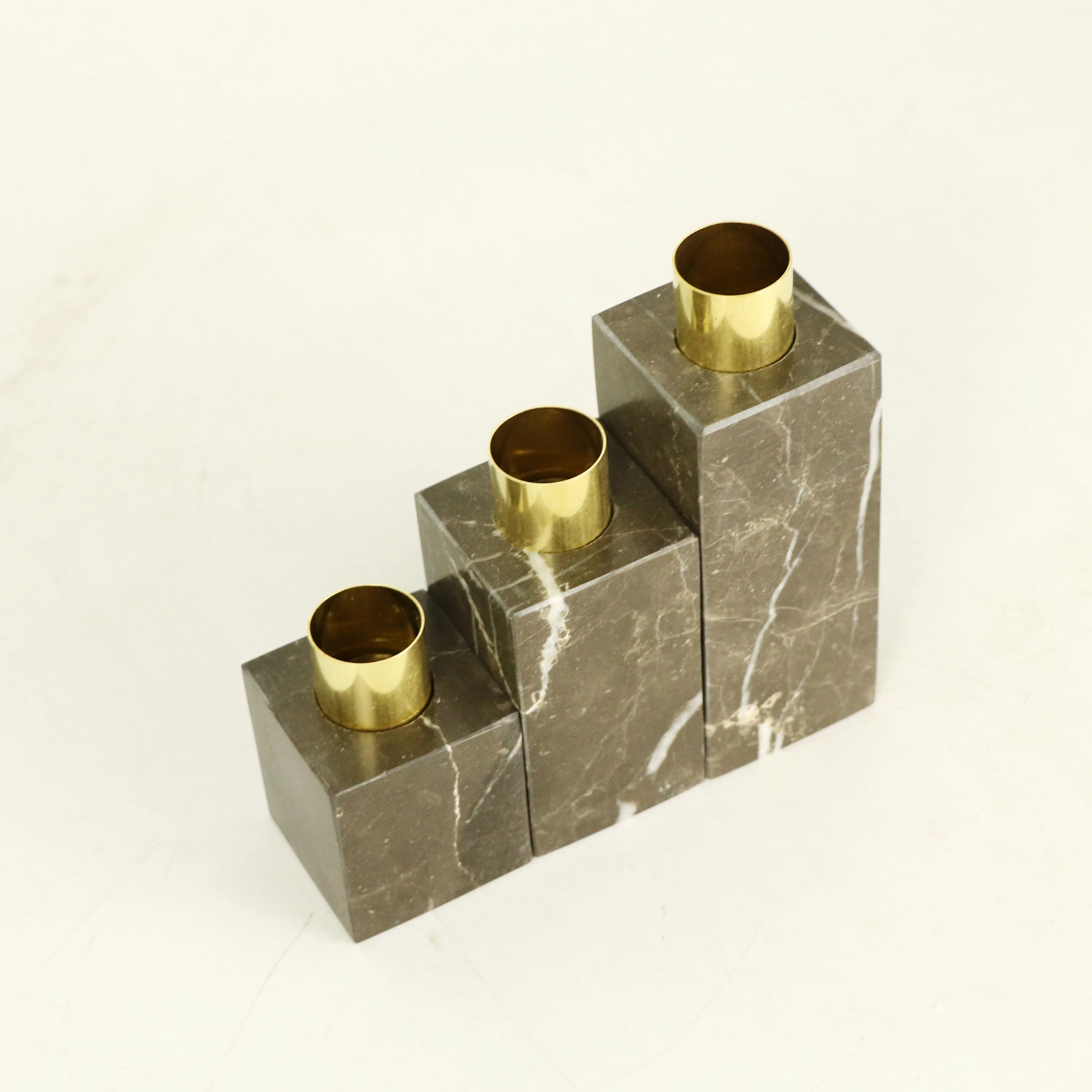 Marble Candle Holder, white stone candle jars