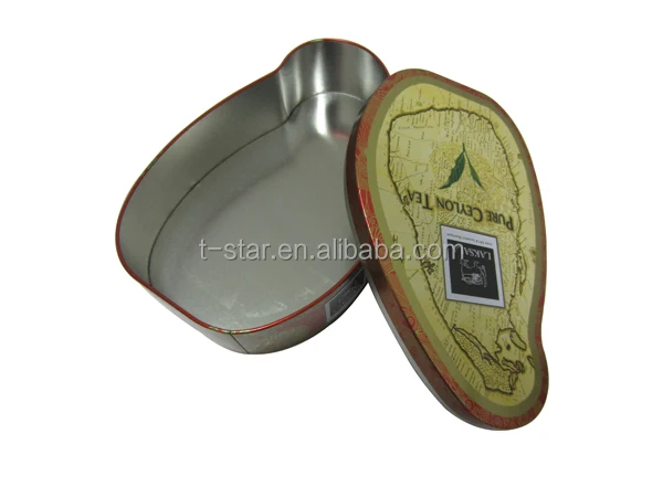 new Special shaped tin box for cookies and tea packaging