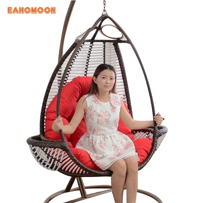 
Bird Nest Chair Outdoor Indoor Wicker Hanging Swing Big Round Wicker Nest Chair 