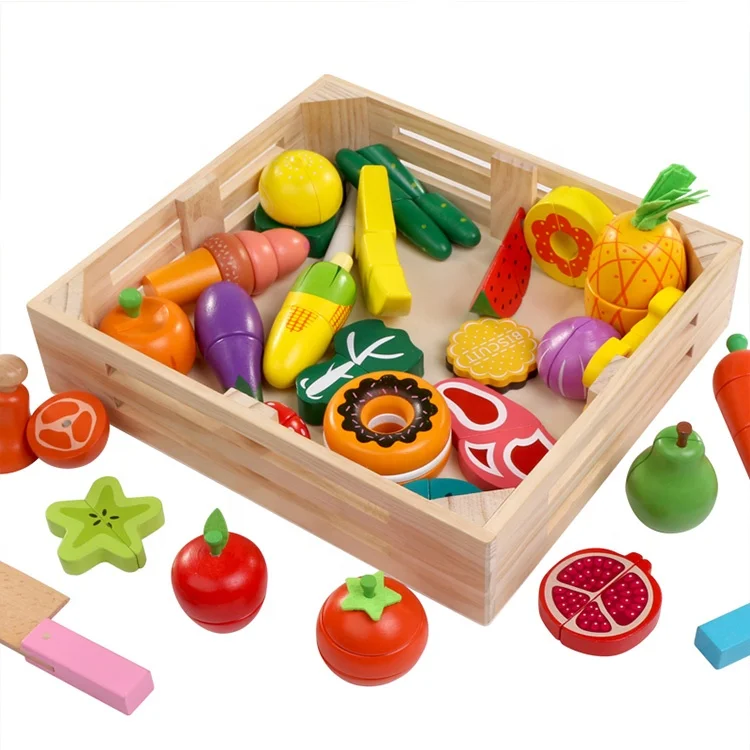yunhe custom kids kitchen pretend food toys cutting fruits and vegetables toys