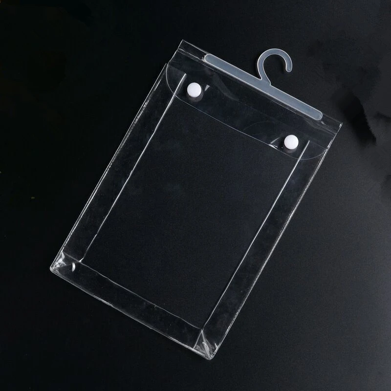 PVC Hanger Bag Pocket with Button for Storage