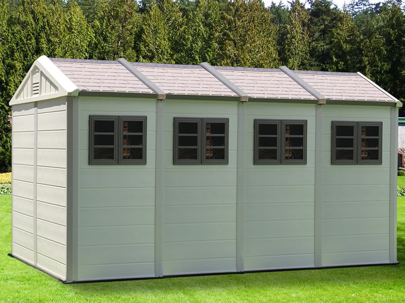
Five- room big size outdoor HDPE Plastic storage garden shed for backyard 