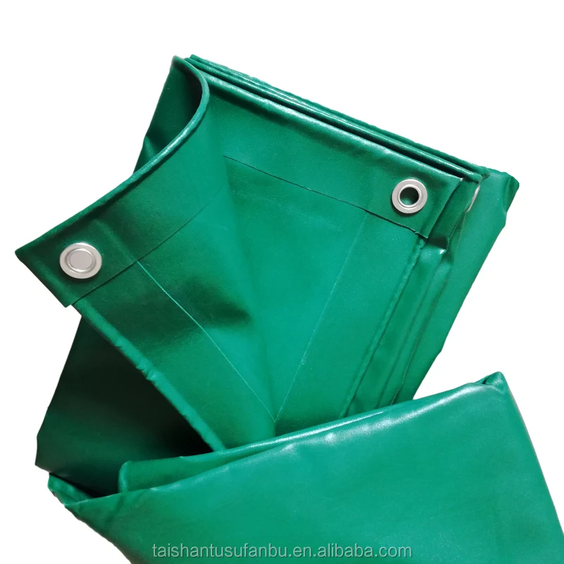 Зеленый брезент с ПВХ-покрытием для покрытия, палатки, тента, 550 г/м2