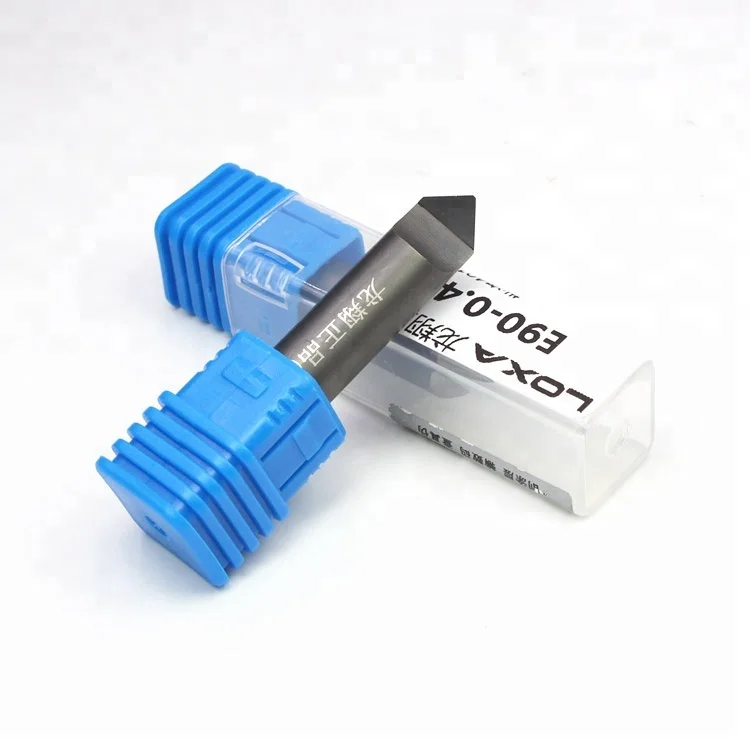 LOXA Diamond Marble Stone Tools 60 Degree PCD CNC Router Engraving Bits For Granite