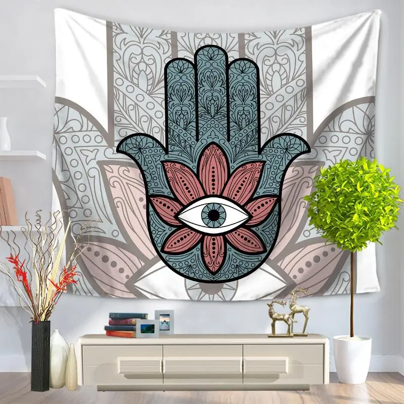 Drop ship 150*130cm  Mandala Colorful logo Printed  Wall Tapestry Hanging wholesale Tapestry For Living Room Bedroom