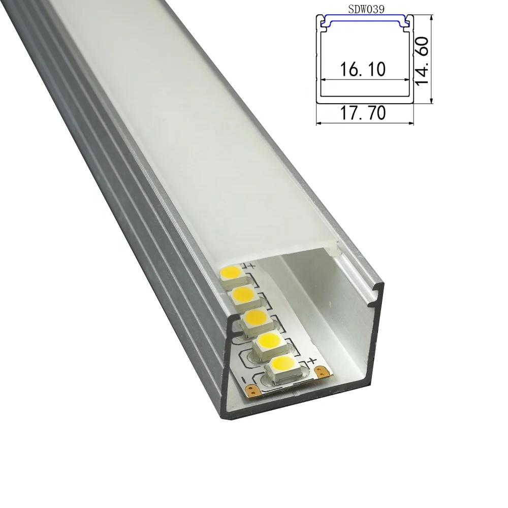 Kitchen 15mm tall T type recessed aluminium led housing channel and Al6063 T6 led profile light for wall ceiling lamp
