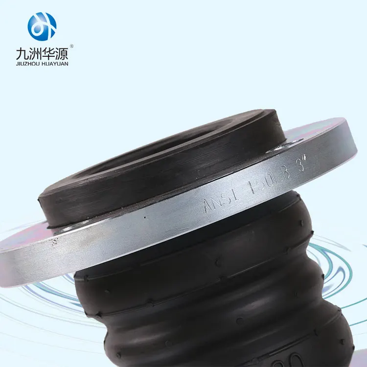 Competitive price zinc plating flange adapter connector flexible pipe double sphere rubber joint