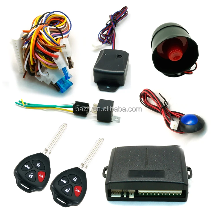 One way car alarm security System giordon car alarm systems security with smart key for toyota