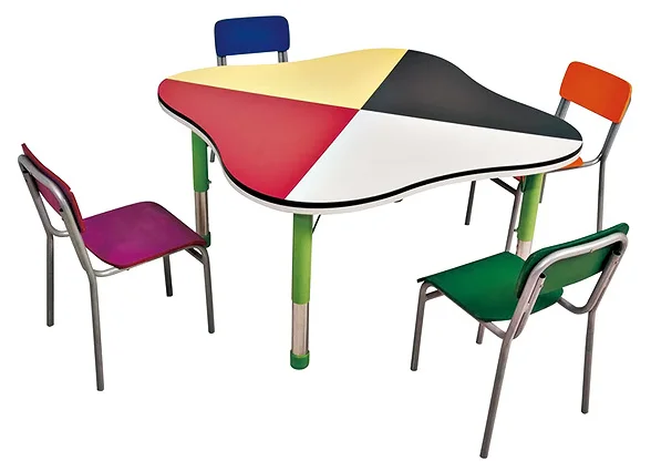 SF-36C Antique Wooden Round Kids Study Table And Chair Set For Sale Student Combine Desk