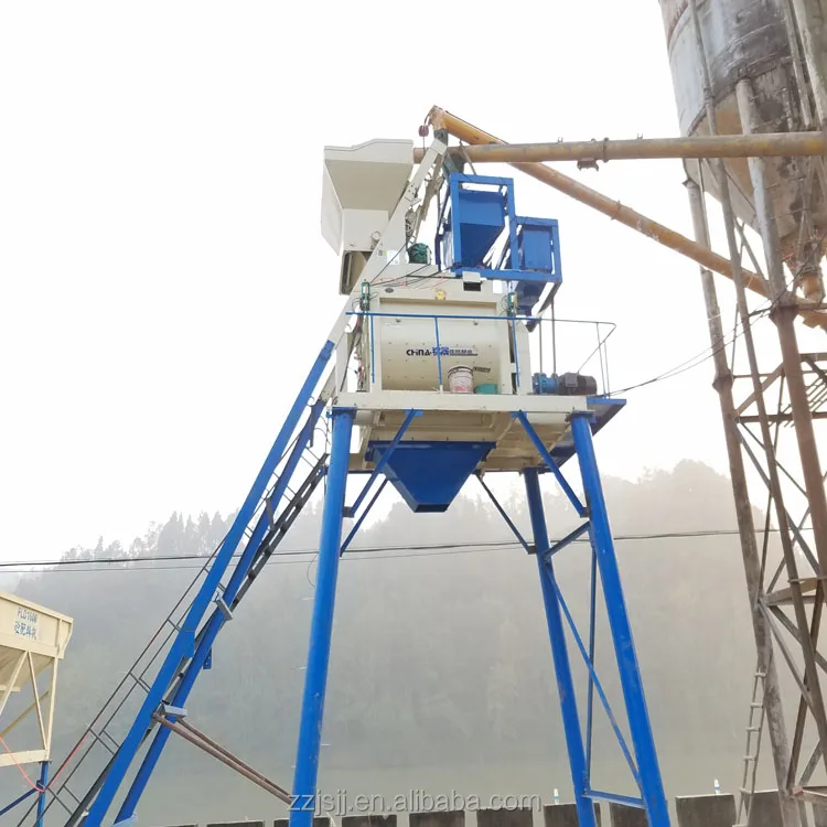 Factory direct sale reliable quality HZS50 concrete mixing plant with small mortar mixer