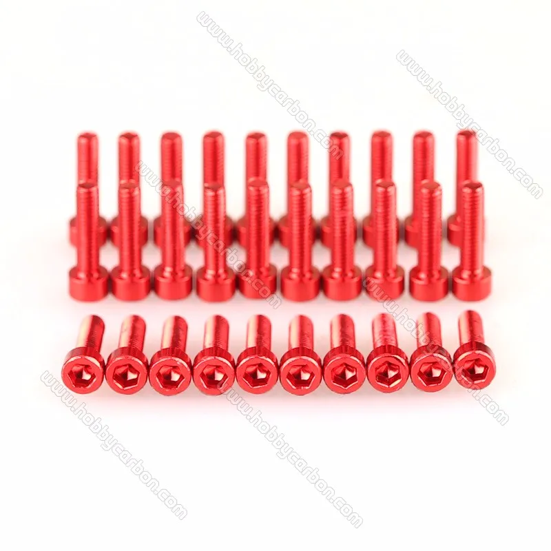 Anodised Aluminum M3 Screws M3x6mm,M3x8mm,M3x10mm,M3x12mm socket Head 7075 button flat customized countersunk stainless steel