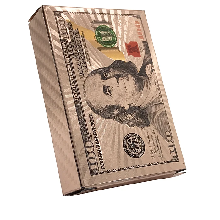 
GS-18140 Customized Rose Gold Playing Cards 24k Gold Plastic Poker Cards 