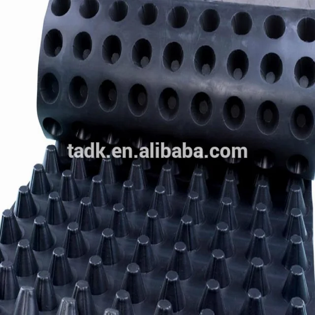 
China landscape drainage board 20mm dimple plastic drain board/dimple for garage projet and roof project 