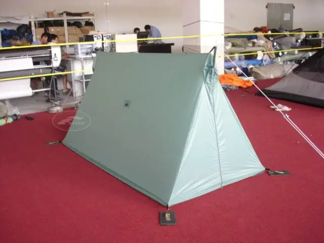 A-Frame Ultra Light Double Silicone Coating Hiking 1-Person 3 Season High Quality Solo Wedge Quick Setup Camper Ridge  Tent