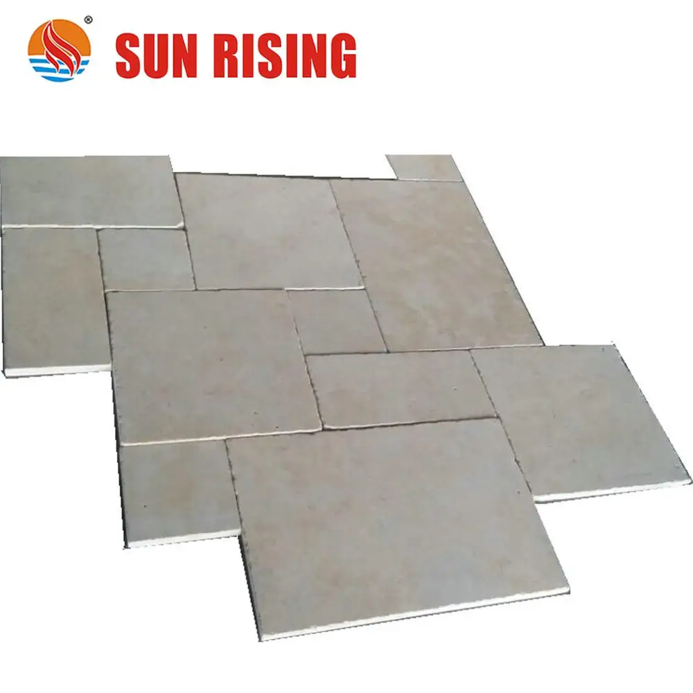 Popular White Travertine French Pattern For Swimming Pool Coping And Tile