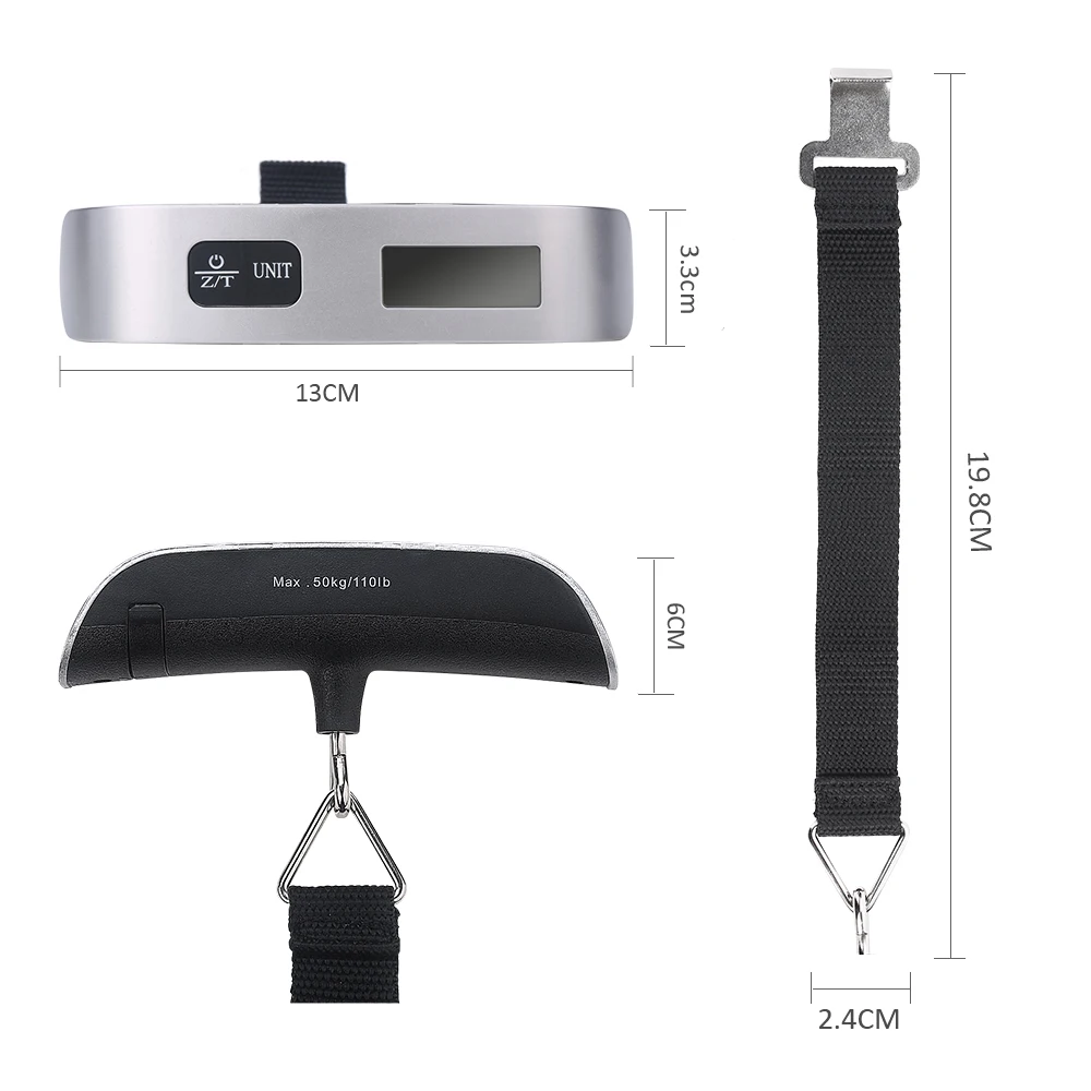 Mini 50KG Basculas Digital Weight Machine Hanging Weighing Scales Smart Travel Luggage Scale Portable Electronic Weighing Scales