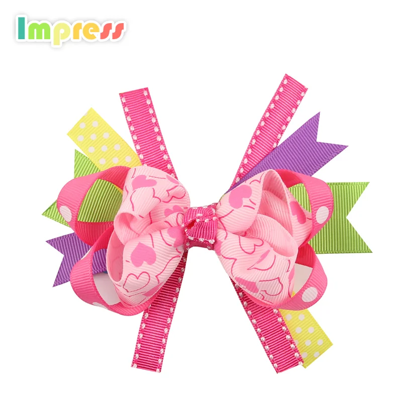 Fashion design hair accessories pink hair clip for baby girl