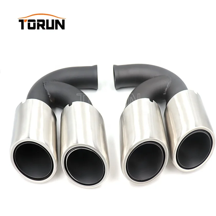 Hot sale high quality Universal exhaust car muffler 10-14 Cayenne 958 V6 Round Brush