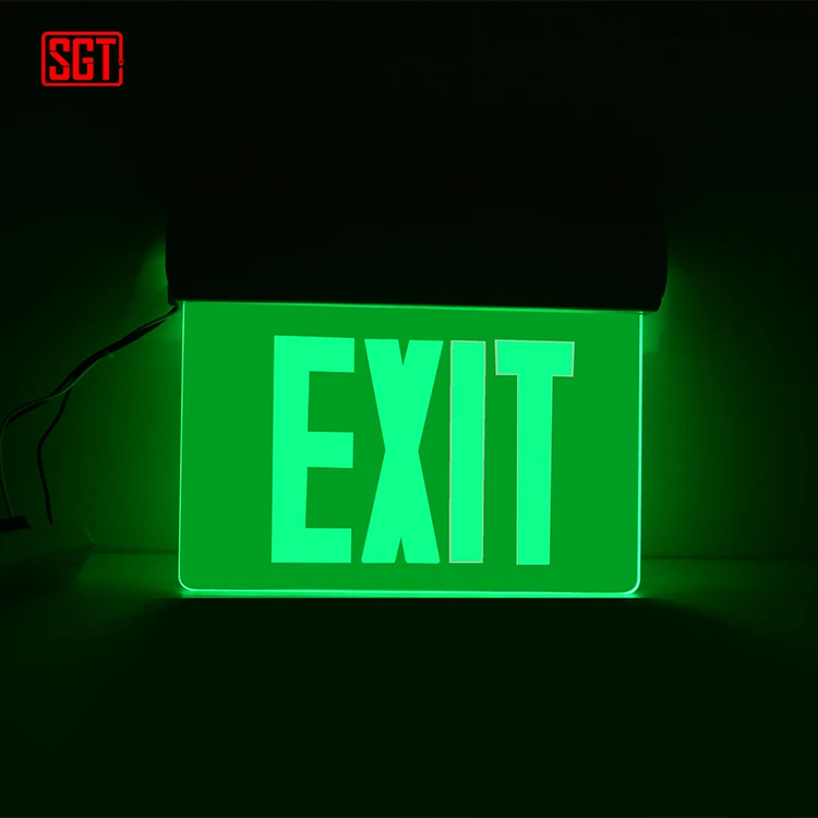 New design recessed emergency exit light led acrylic exit sign