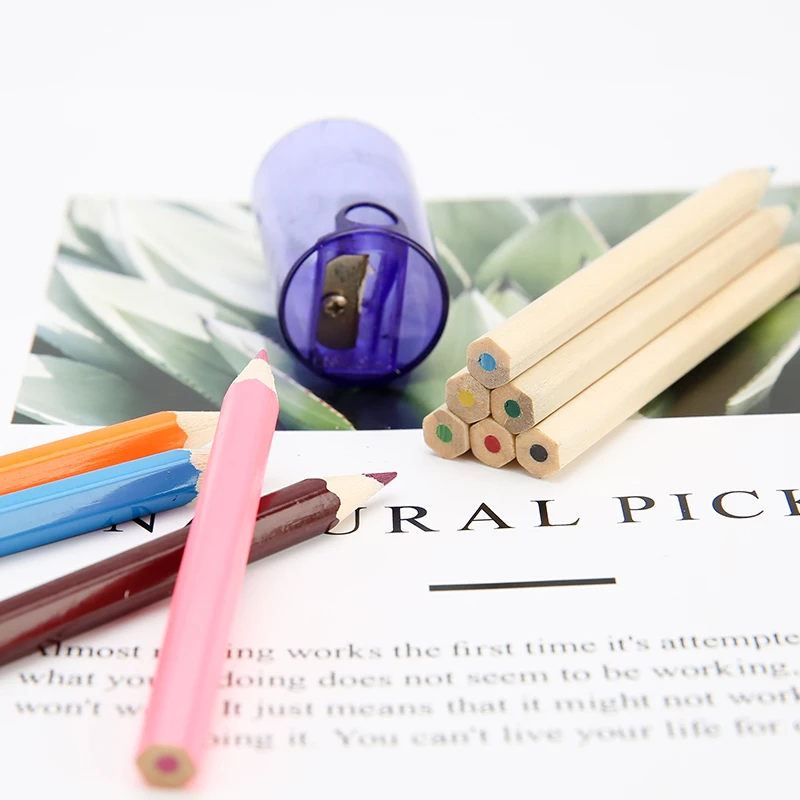 
6pcs 3.5 Inch Mini Color Pencil in Tube Colored European Standard on Safety of Toys EN71 Part 3:1994 & Part 9:2005 6 Colors 