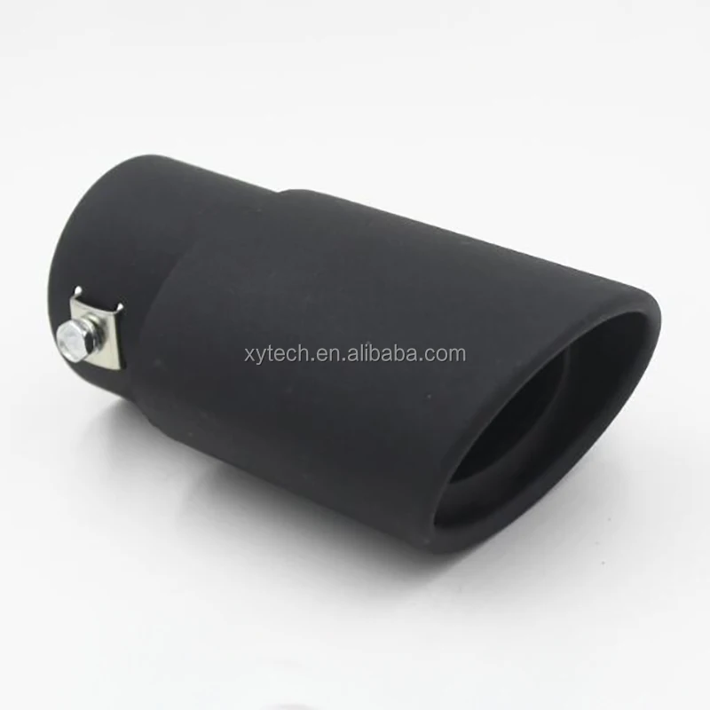 
Drop shipping 62mm Car Exhaust Pipe Tip Tail Car Exhaust Silence Muffler Cover Plating Black 