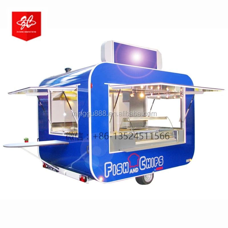 2019 China fast food cart for hot dog ,mobile food trailer for sale philippines