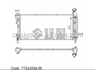 Автомобилей радиатор для BUICK 10323230
