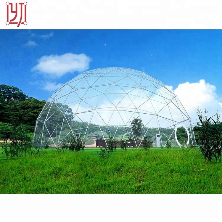 Новое поступление инновационная структура геодезический события купольная палатка с прозрачного ПВХ ткани