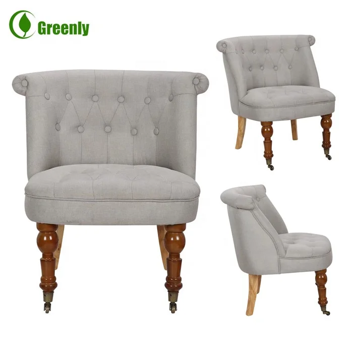 Античный дизайн, деревянная рама, гостиничная комната, пуговицы, стеганый бархатный клубный стул с колесами