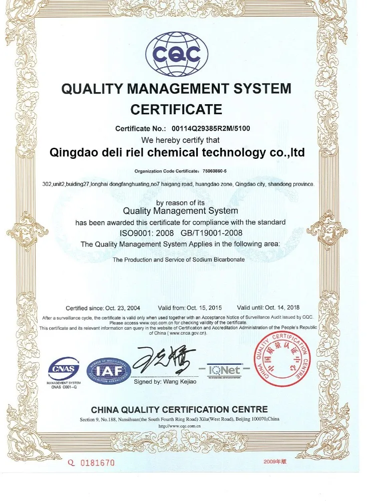 Chinese Supplier Baking Soda Sodium Bicarbonate SBC food grade