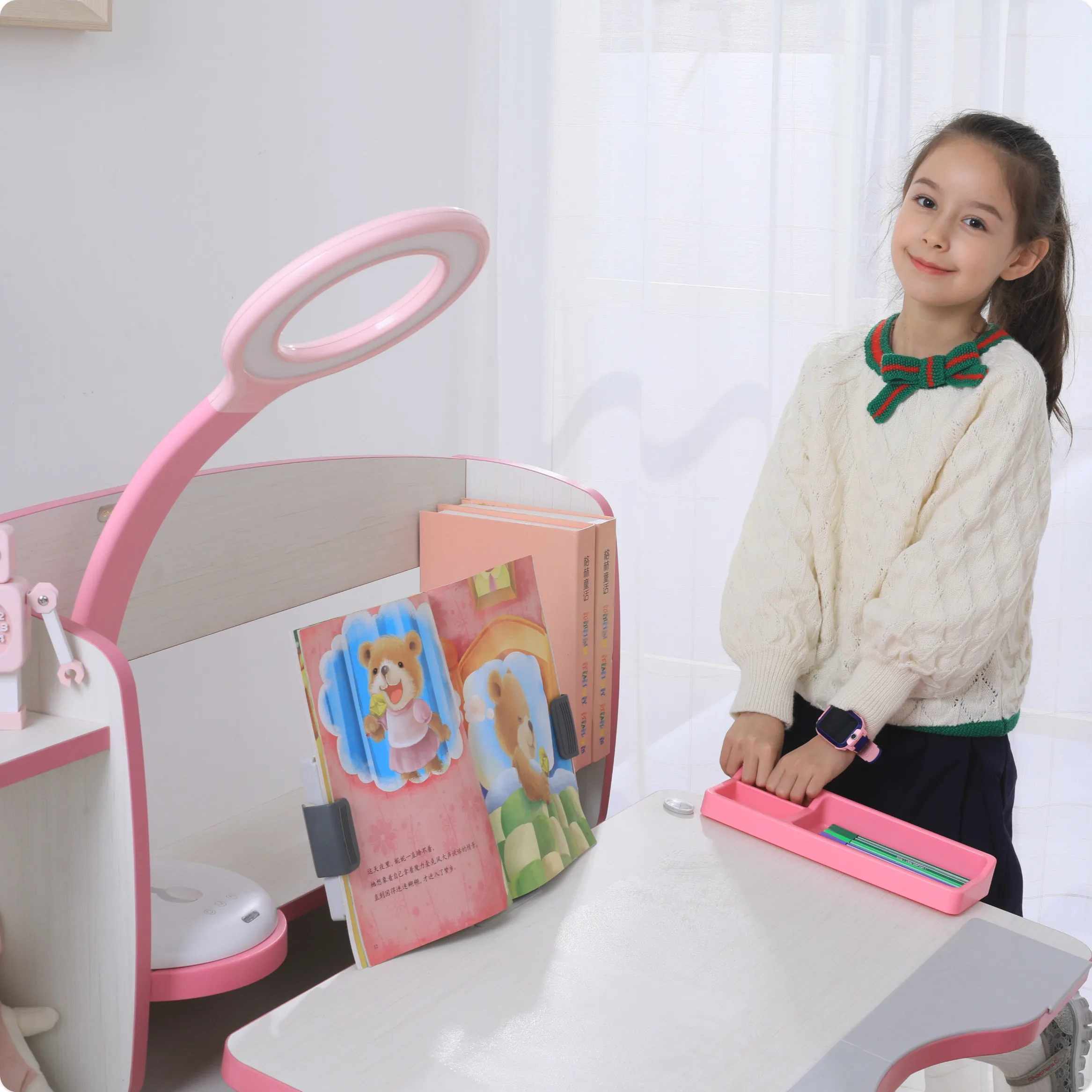 
Kidsrite Hot selling Height Adjustable Ergonomic Kids Study Table Chair Set 