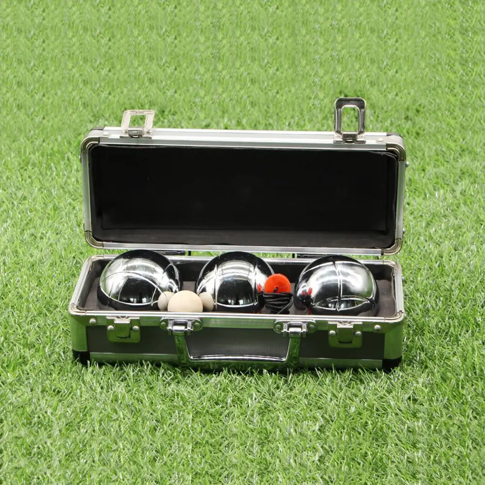 Hot Sale with Case Petanque Boules Ball Pool Red Wooden Case, Then Packing in Carton Steel with Chrome Plating 1000 Sets Xingang