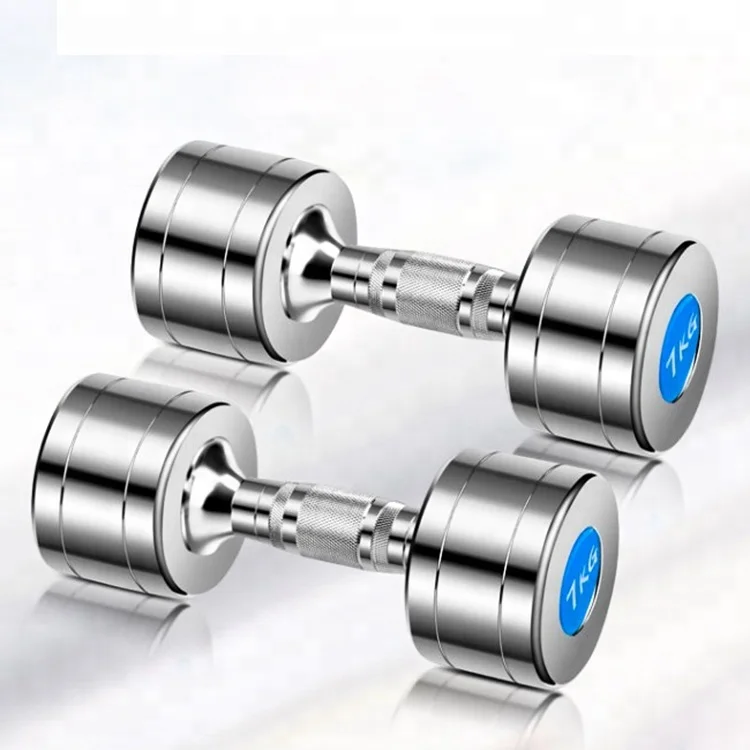 Easy selling 1- 10 kg chrome dumbbells with good quality for sale