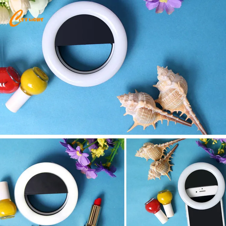 2018 hot sale get beauty rechargeable selfie flashlight for mobile phones