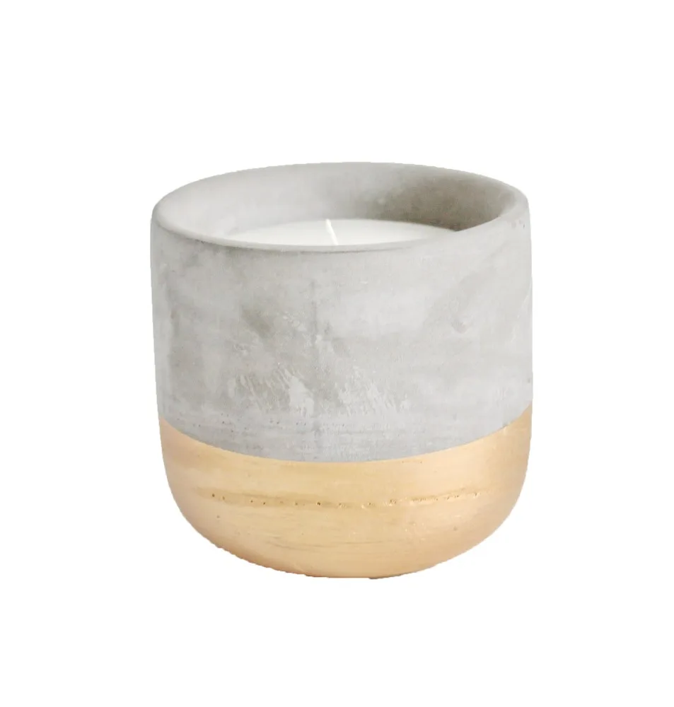 Environmental protection cement concrete jar scented candles cheap soy wax wholesale