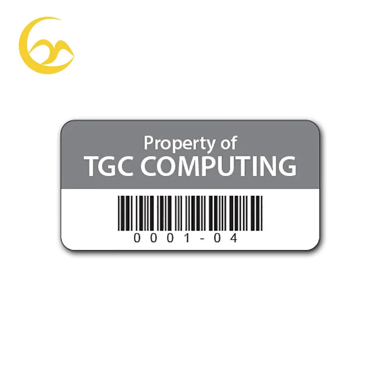 Laser Aluminum Metal Barcode Label Serial Number Asset Tag