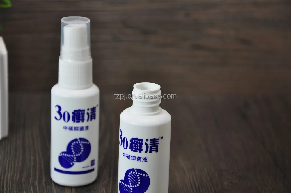 30 мл HDPE Портативный пластиковые спрей бутылку дезинфицирующее средство