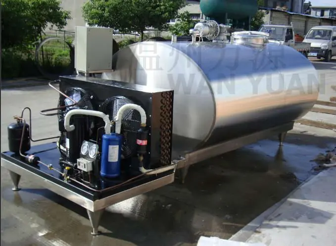 horizontal milk cooling tank 5000Liter milk cooling tank