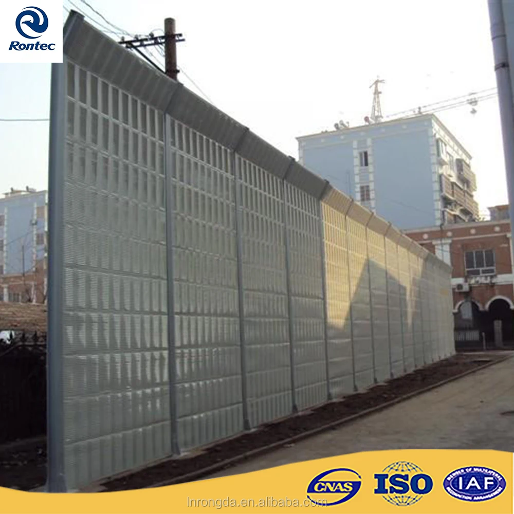 
PC sheet and metal railway noise barrier sound wall 